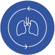 icono de espacio muerto pulmonar